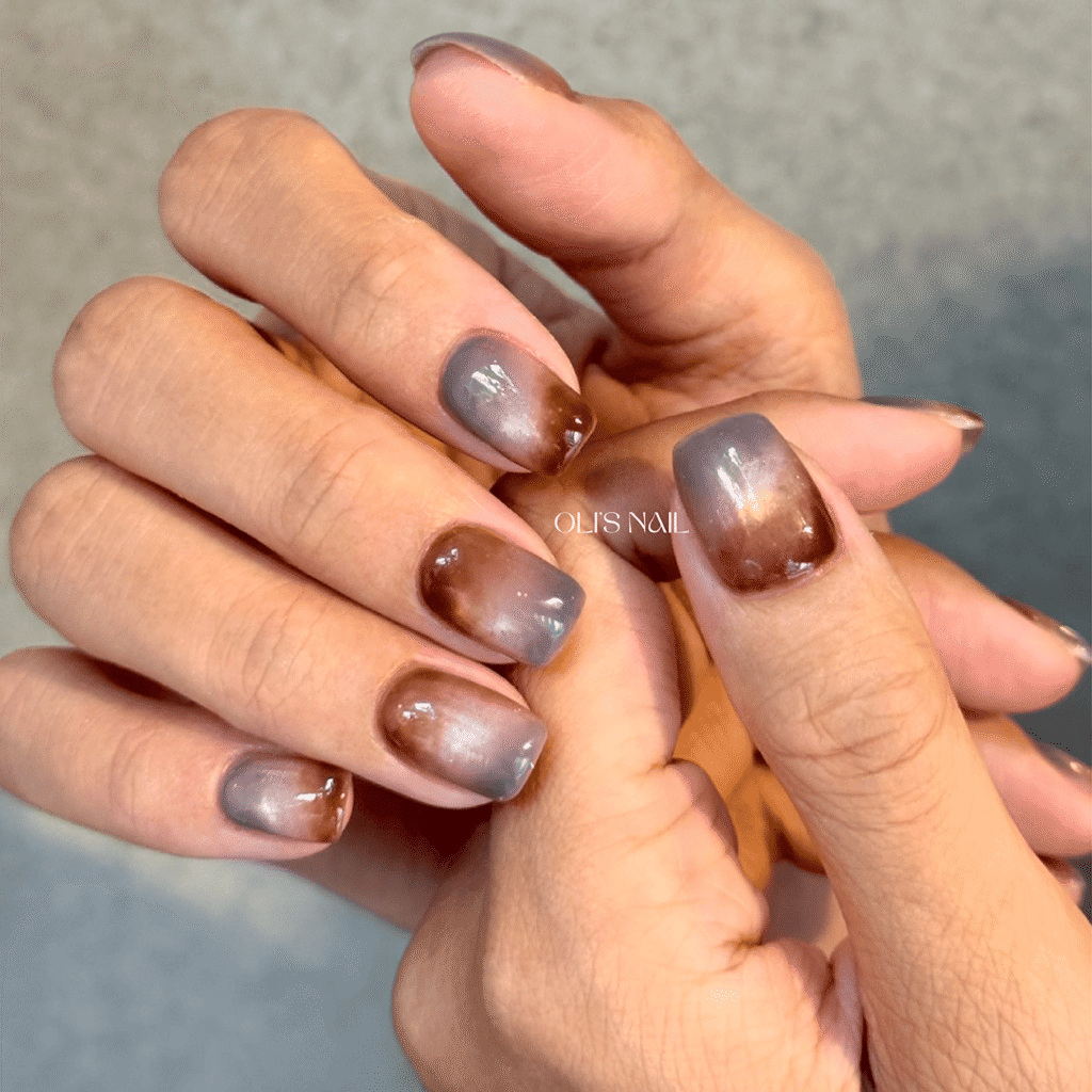 OLI'S NAIL 奧里美甲|高雄美甲|雲霧摩卡暈染美甲